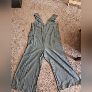 Anthropologie Cartonnier black and gray wide leg jumpsuit size Large